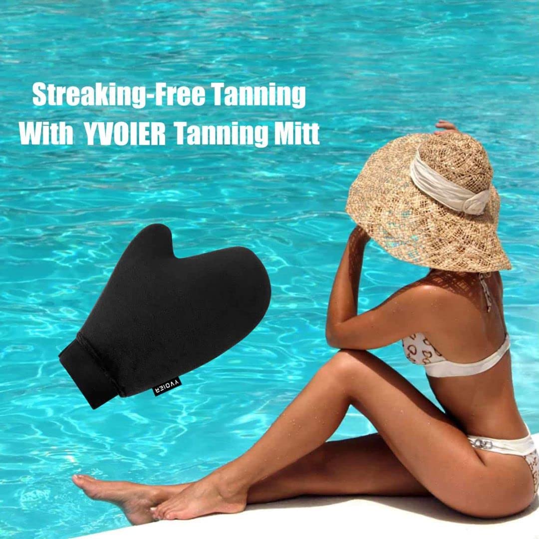 3 Pack Self Tanning Mitt Applicator - Elastic Wrist Tan Mitt Applicator Microfibre Tanning Lotion Applicator