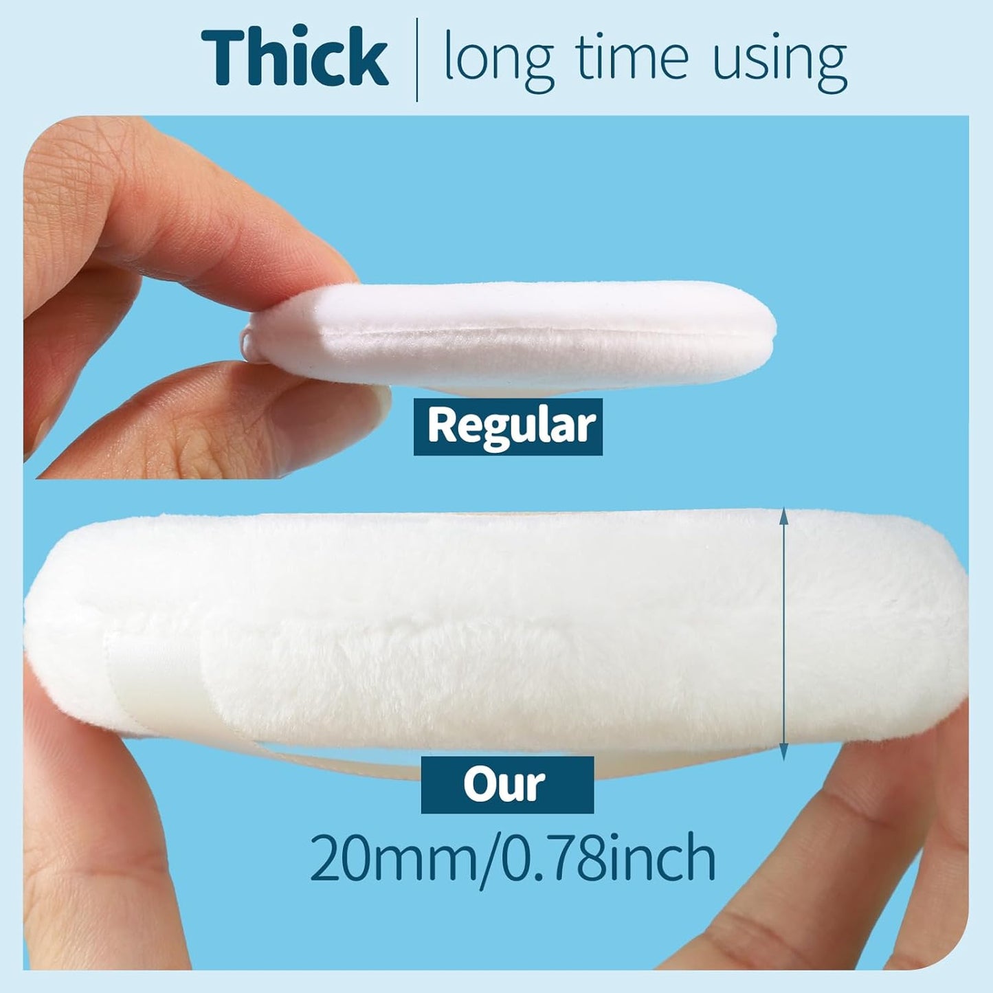 2pcs Powder Puff, 4.13 Inch Powder Puff for Body Powder, Body Powder Puff Large Powder Puff