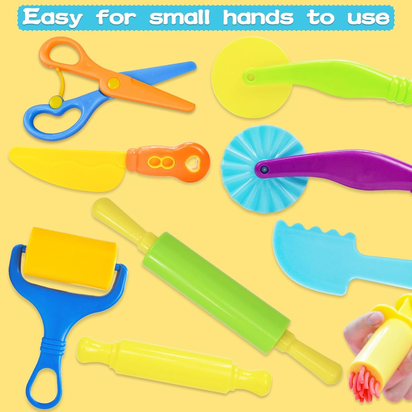 Playdough Tool Set, 9 Pcs Play Dough Tools Sets for Kids Ages 4-8, Playdough Accessories