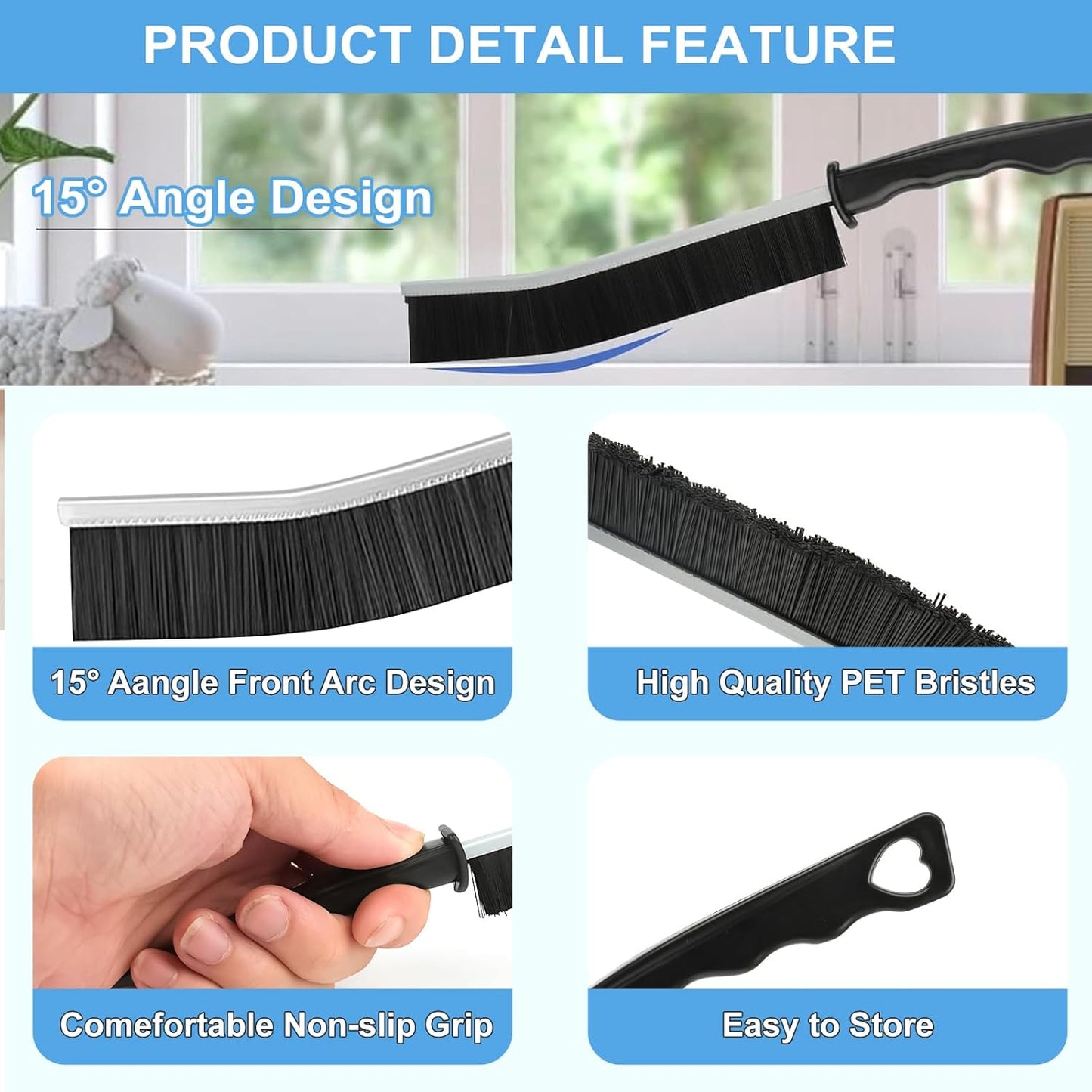 11Pcs Crevice Cleaning Brush Set, Hard Bristle Cleaning Supplies for Kitchen, Bathroom, Corner, Grout