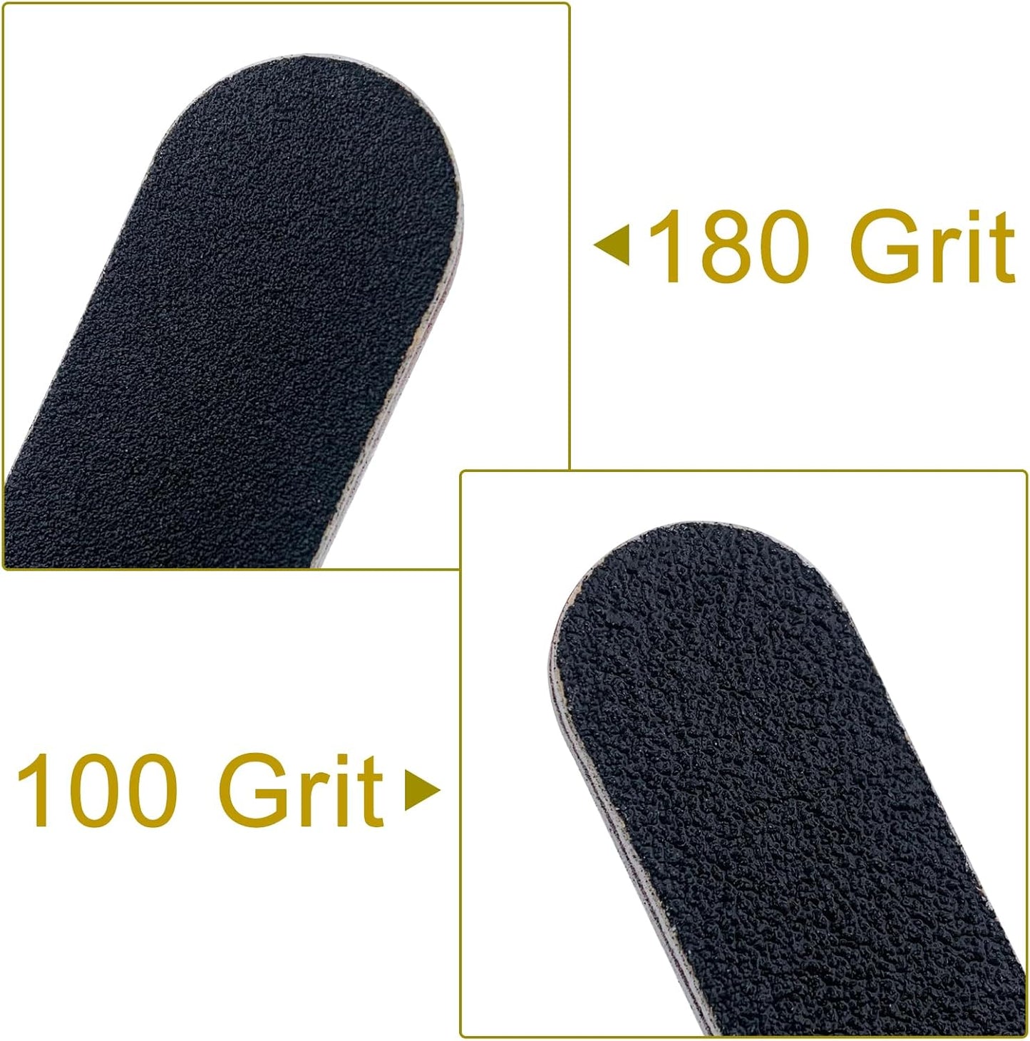 10 PCS Nail File Professional Double Sided 100/180 Grit Nail Files Emery Board