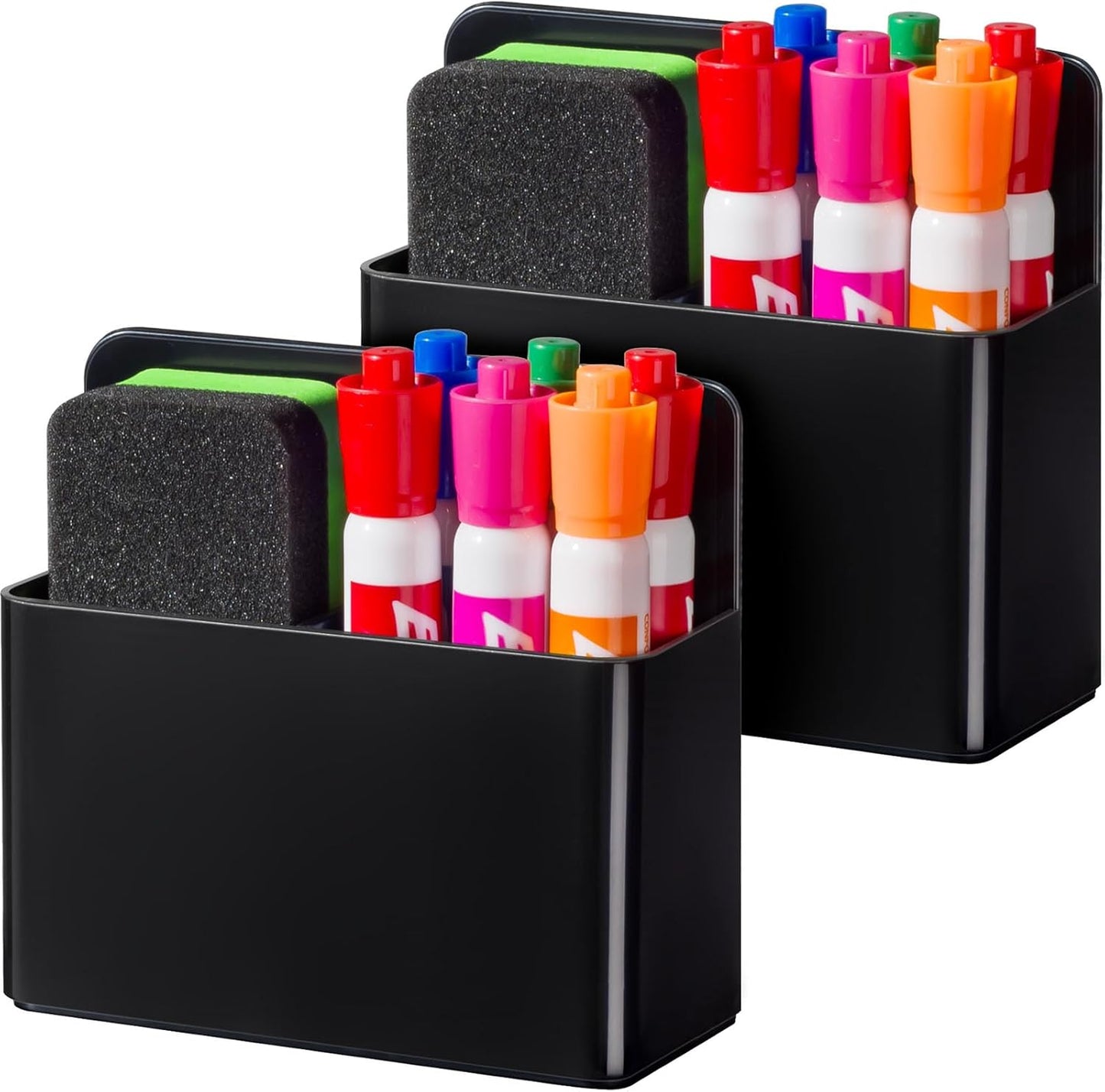 Magnetic Pen Holder,2 Pack or Refrigerator, Dry Erase Marker Holder for Whiteboard,Magnet School Locker Organizer