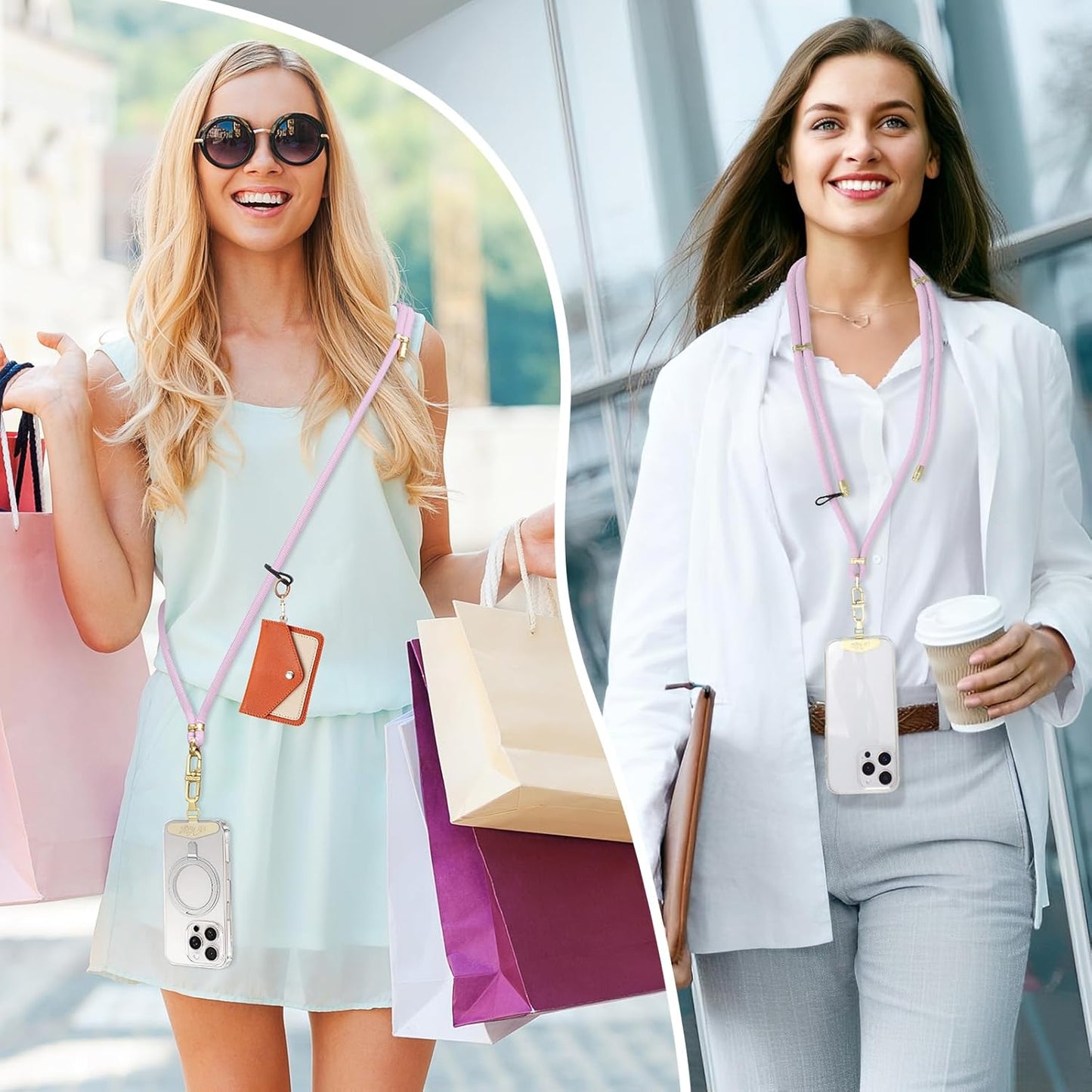 Phone Lanyard for Cellphone Case ,Metal Buckles, Phone Strap Crossbody with metal Tab, Cellphone Lanyard Crossbody