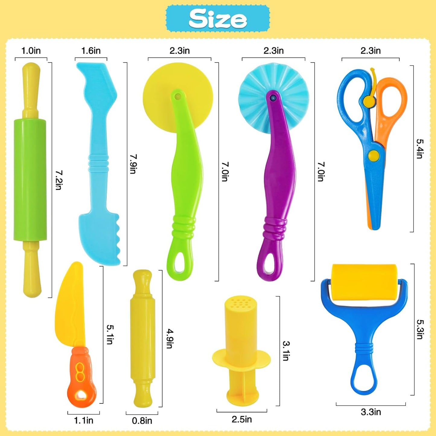 Playdough Tool Set, 9 Pcs Play Dough Tools Sets for Kids Ages 4-8, Playdough Accessories