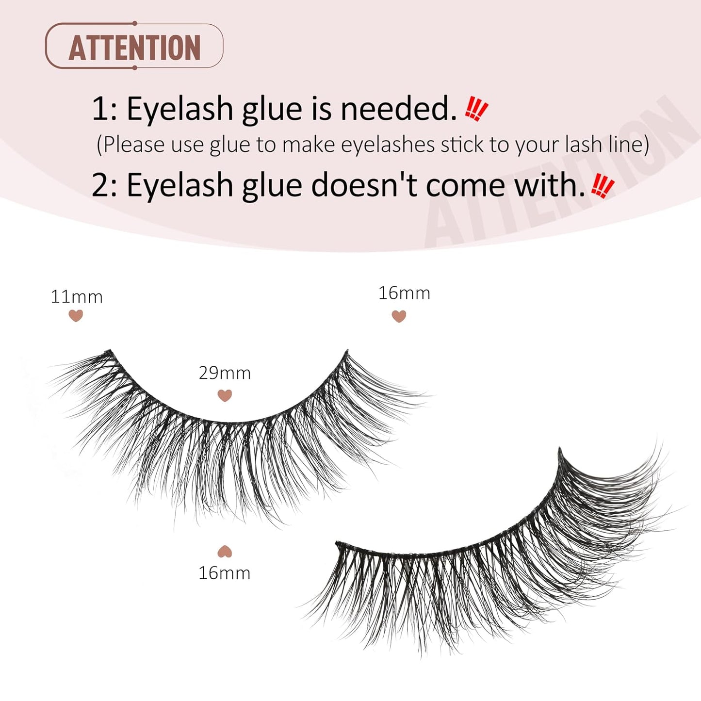 Natural Eyelashes Wispy Lashes Natural Look False Eyelashes Natural Flared Eyelashes False Eye