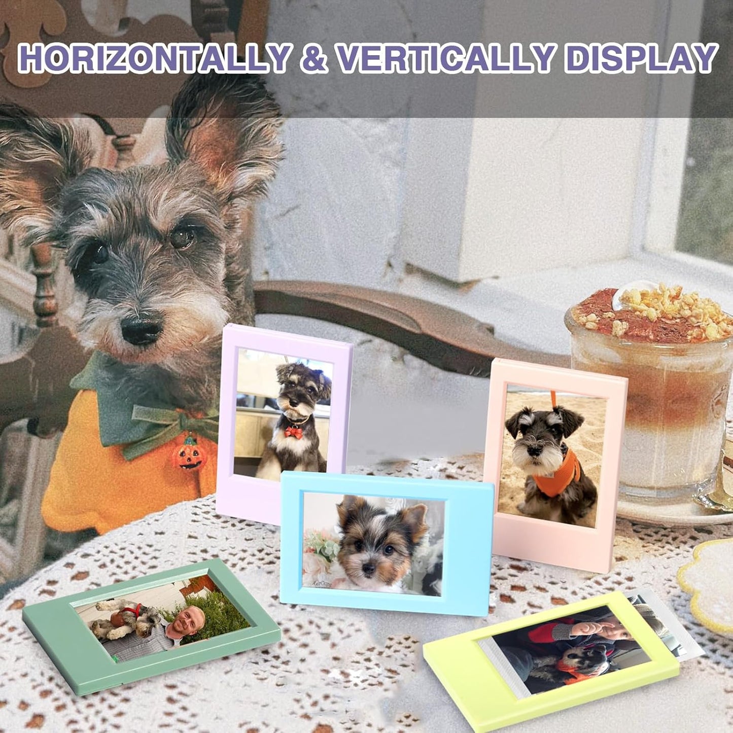 5 PACK Mini Photo Frame for Instax Mini 12/11/EVO/SE/8/7+/99--3'' Film instax mini frame