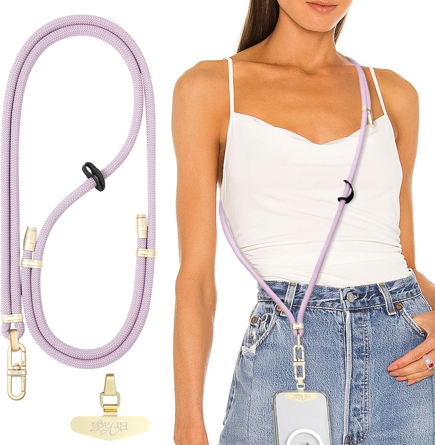 Phone Lanyard for Cellphone Case ,Metal Buckles, Phone Strap Crossbody with metal Tab, Cellphone Lanyard Crossbody