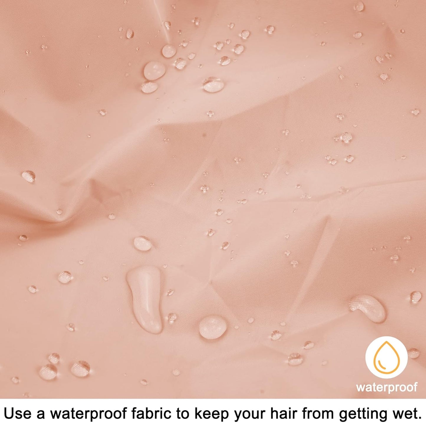 Reusable Shower Cap for Women, Large Waterproof Shower Essentials Bonnet Washable Elastic Band Bath Hair Wrap Hat