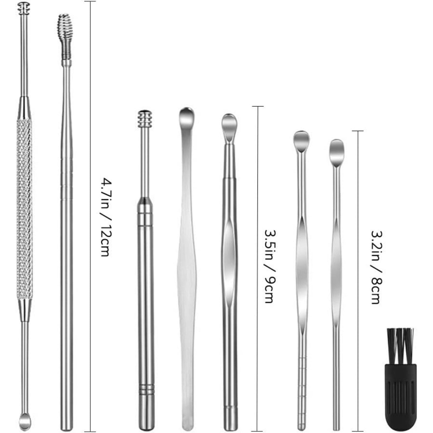 8 Pcs Ear Pick Earwax Removal Kit, Geengle Ear Cleansing Tool Set, Ear Curette Ear Wax Remover