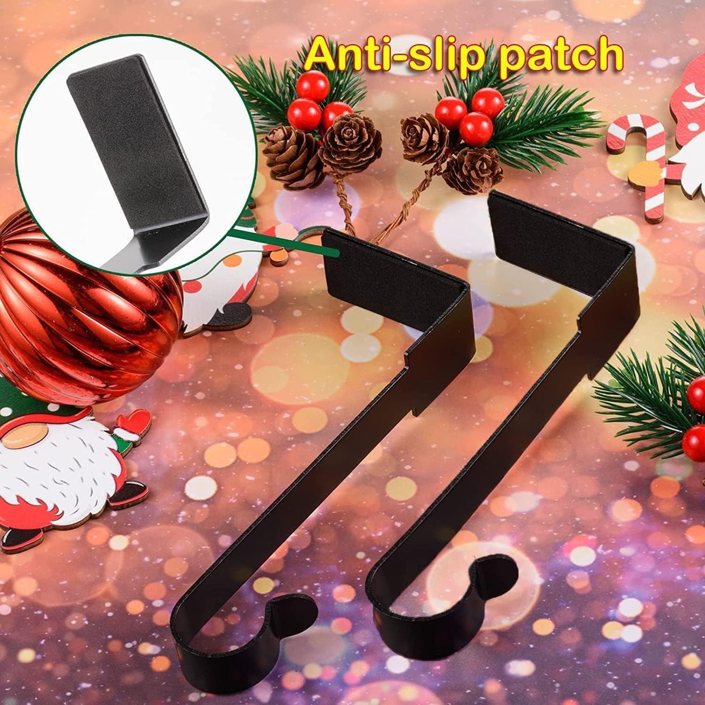 4 Pack Christmas Stockings Holder Hanger,Metal Hooks for Hanging Christmas Stockings,Stocking Holders or Christmas