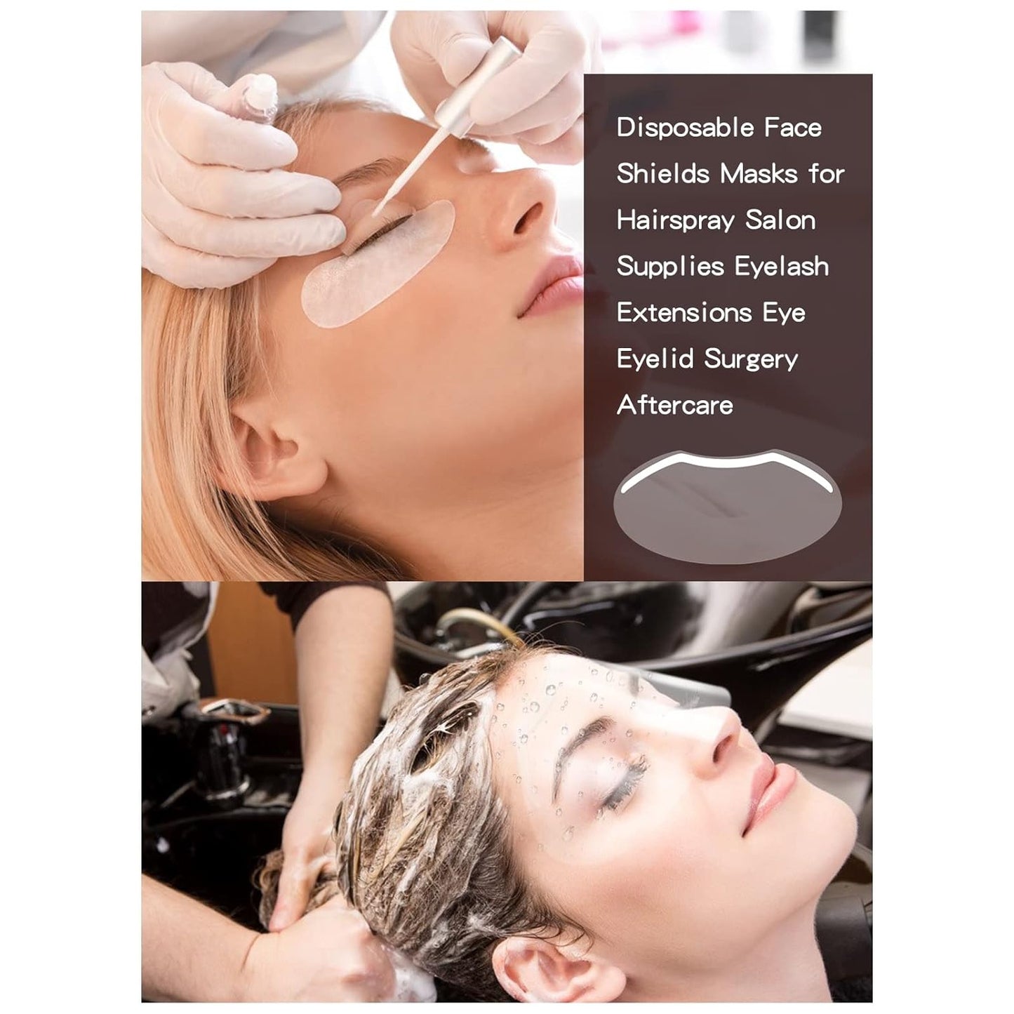 100 PCS Microblading Makeup Shower Face Shields Visors, Disposable Face Shields Masks