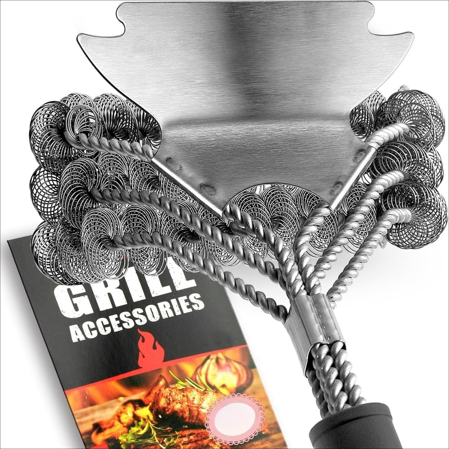 Grill Brush and Scraper Bristle Free - Safe BBQ Brush for Grill -Stainless Grill Grate Cleaner