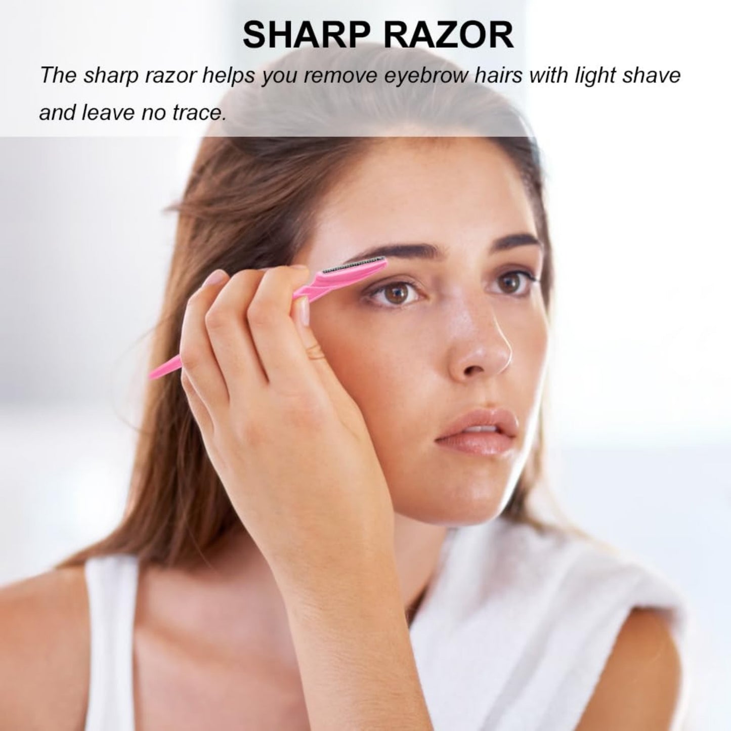 40 pcs Eyebrow Razor With 24 PCS Eyebrow Shaping Stencil, Eyebrow Hair Trimmer and Shaver