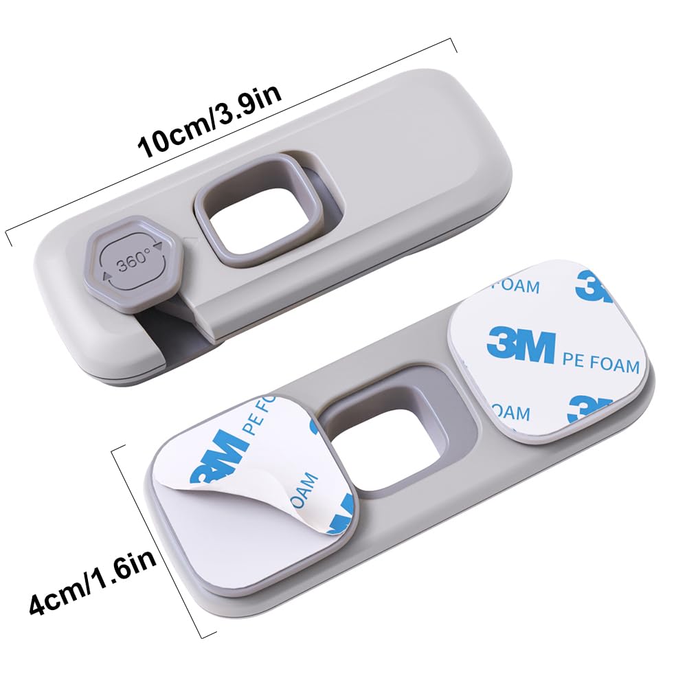 5 Pack Child Proof Refrigerator Lock,  Fridge Locks for Kids with Sticky Adhesive Pads