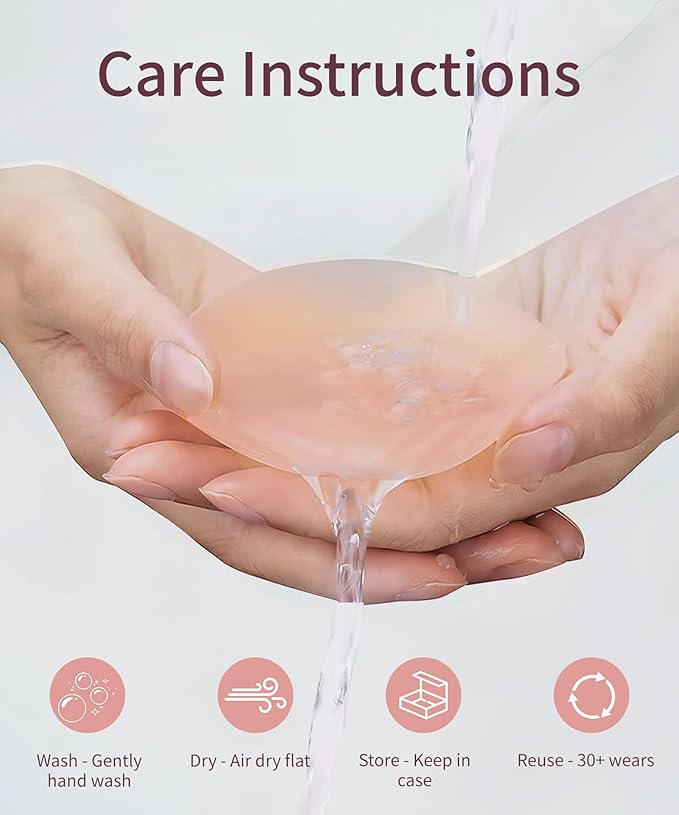 Nipple Covers for Women,Waterproof Silicone Nipple Pasties Reusable,Ultra Thin Adhesive Nipple Cover