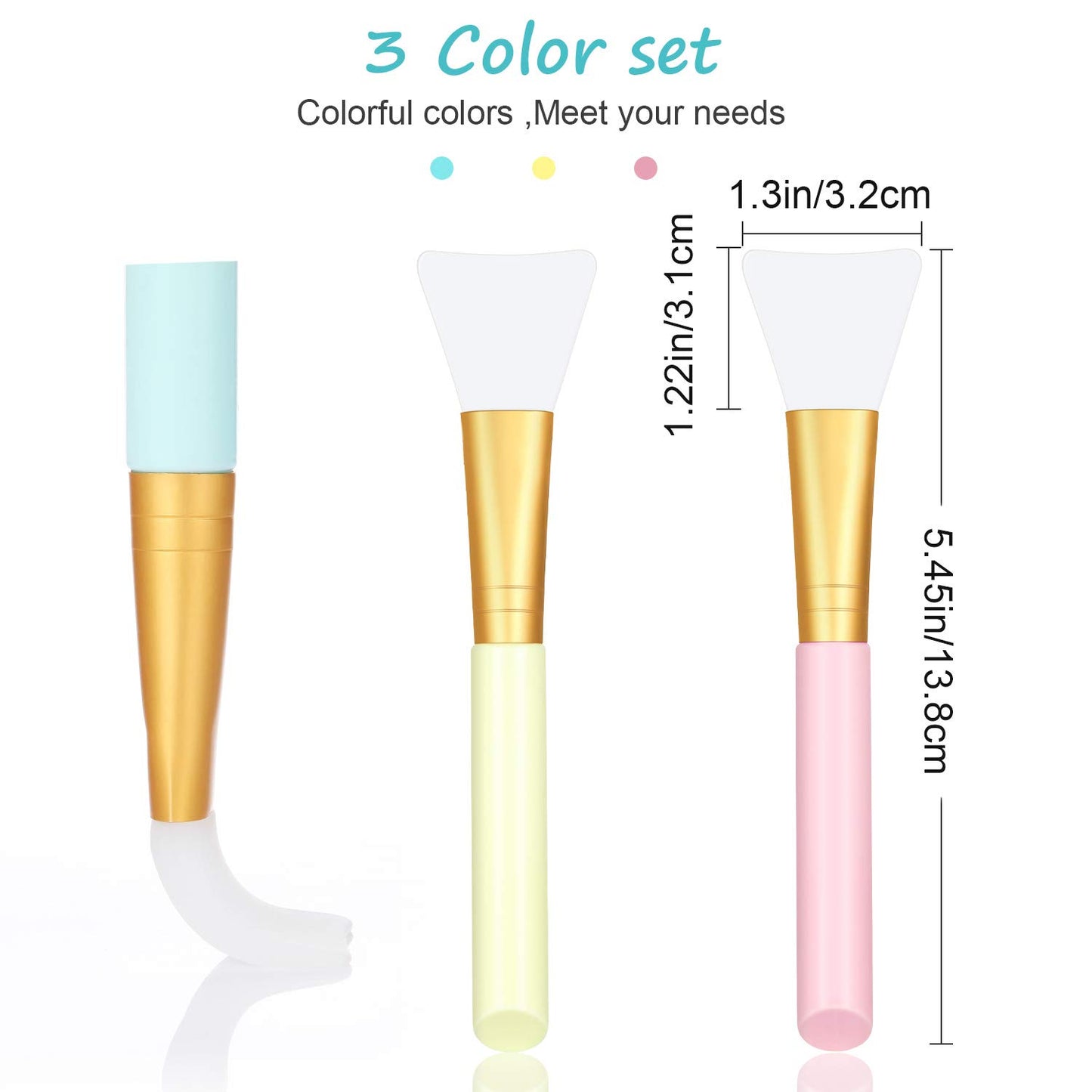 6 Pieces Silicone Face Mask Brushes,  Facial Mud Mask Applicator for Sleeping Mask, Mud Mask,Body Lotion