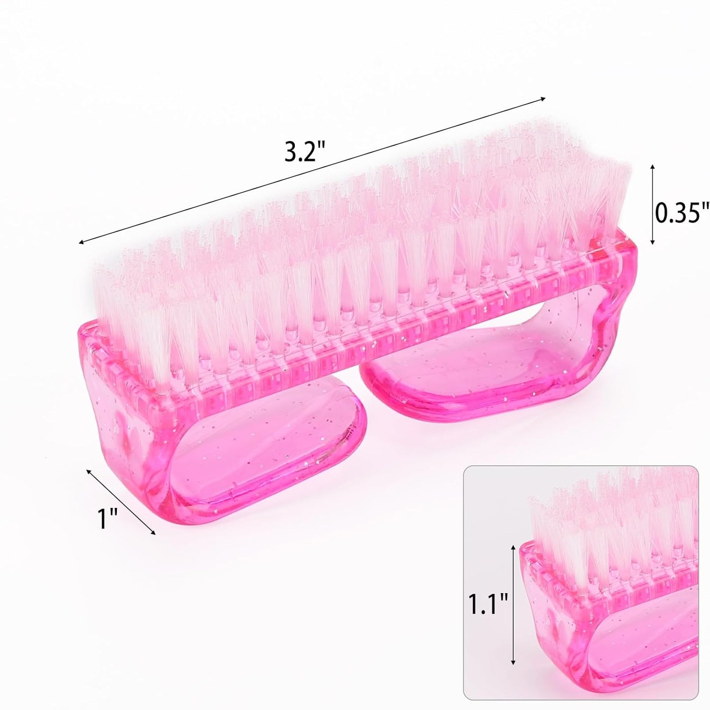 12 Pcs Handle Grip Nail Brush, Fingernail Brush Cleaner Hand Scrub Cleaning Brushes for Toes, Nails, Men and Women