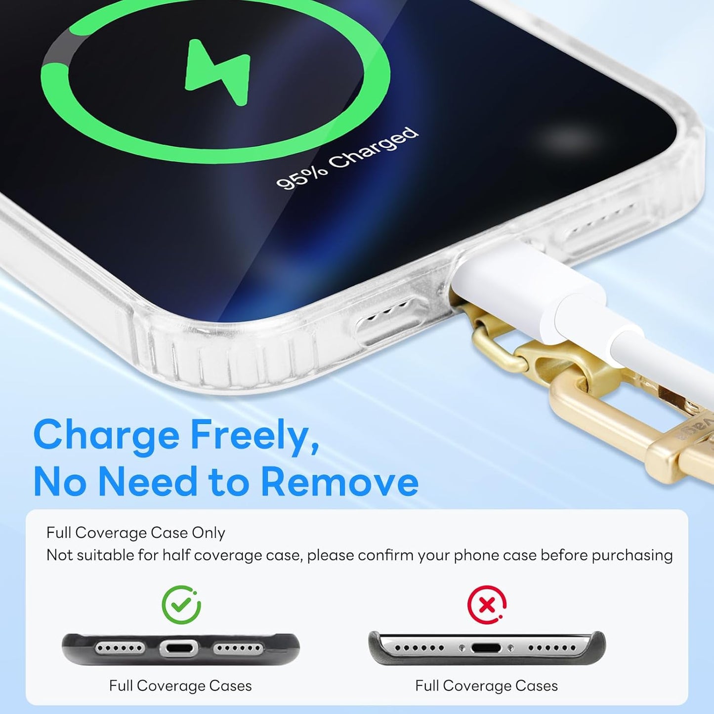 Phone Lanyard for Cellphone Case ,Metal Buckles, Phone Strap Crossbody with metal Tab, Cellphone Lanyard Crossbody