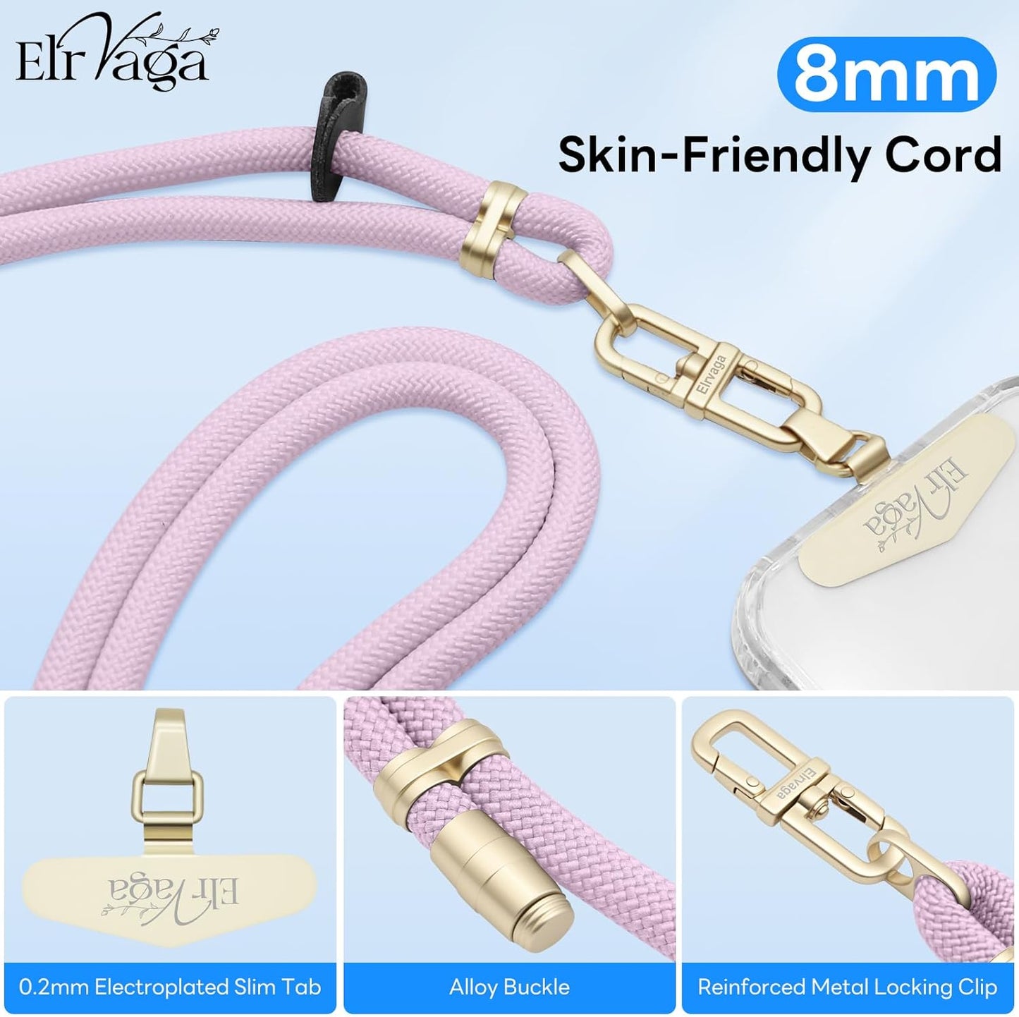 Phone Lanyard for Cellphone Case ,Metal Buckles, Phone Strap Crossbody with metal Tab, Cellphone Lanyard Crossbody