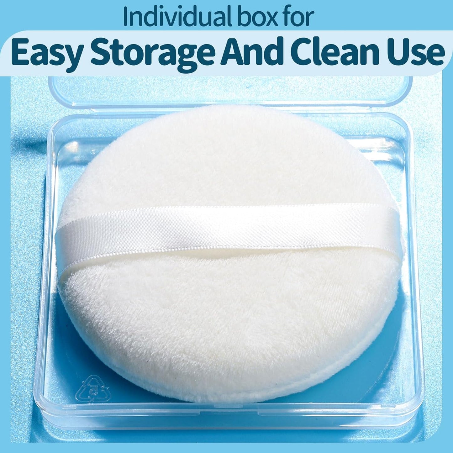 2pcs Powder Puff, 4.13 Inch Powder Puff for Body Powder, Body Powder Puff Large Powder Puff