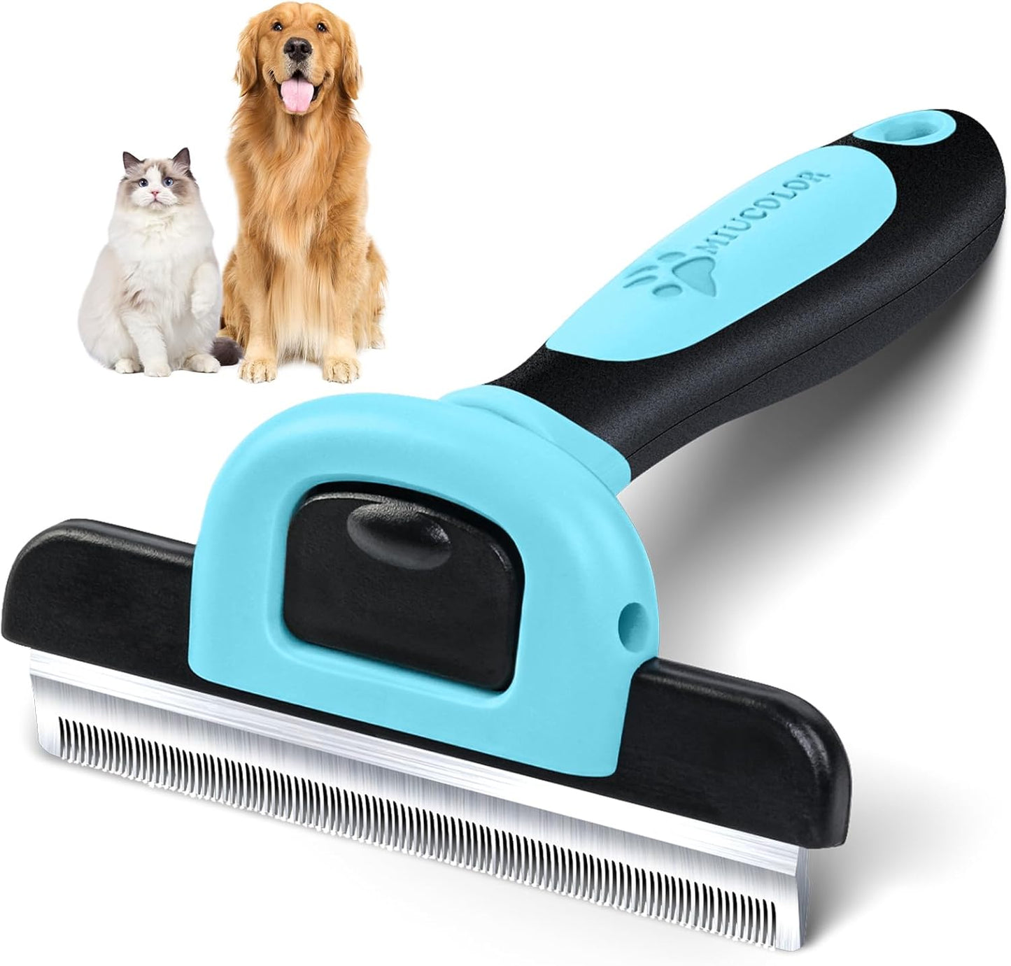 Pet Grooming Brush, Deshedding Tool for Dogs & Cats, Effectively Reduces Shedding