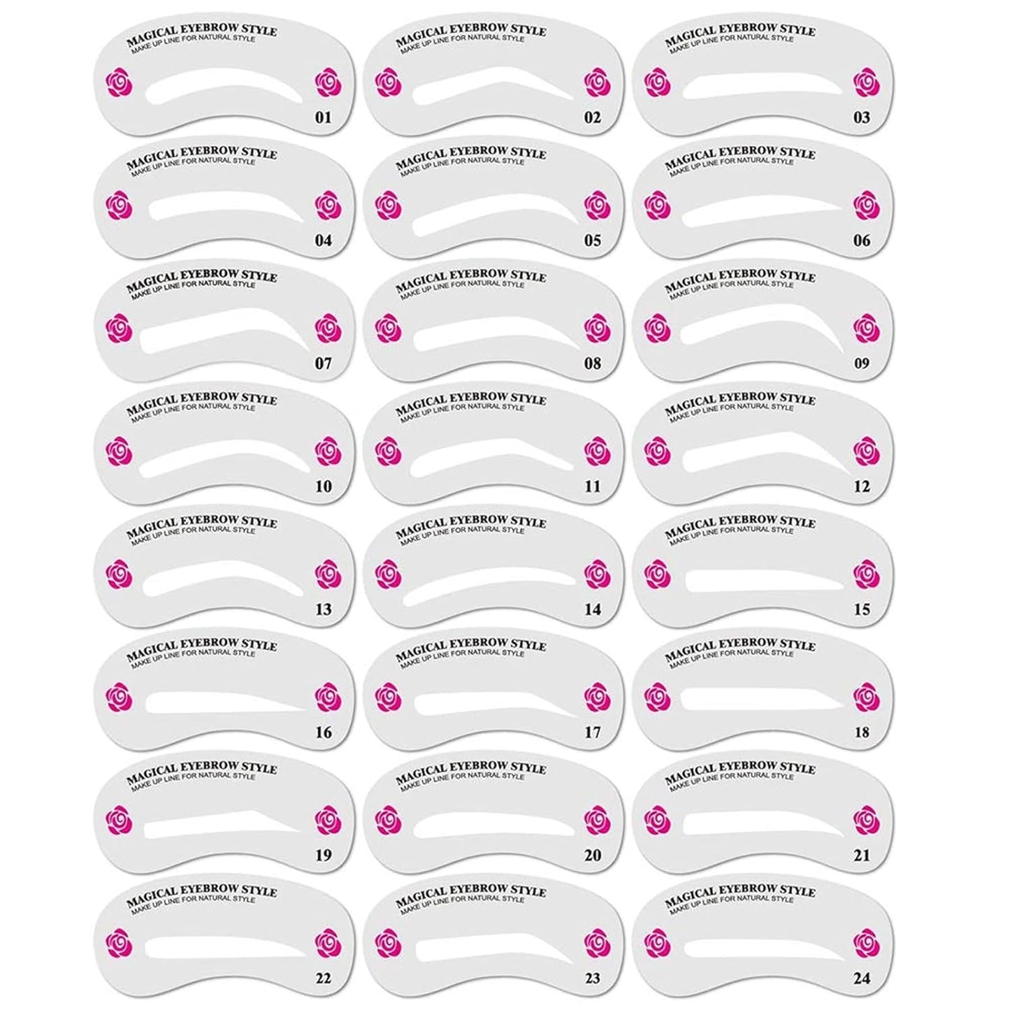 40 pcs Eyebrow Razor With 24 PCS Eyebrow Shaping Stencil, Eyebrow Hair Trimmer and Shaver