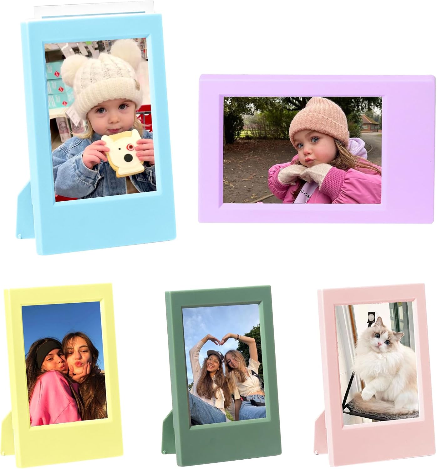 5 PACK Mini Photo Frame for Instax Mini 12/11/EVO/SE/8/7+/99--3'' Film instax mini frame