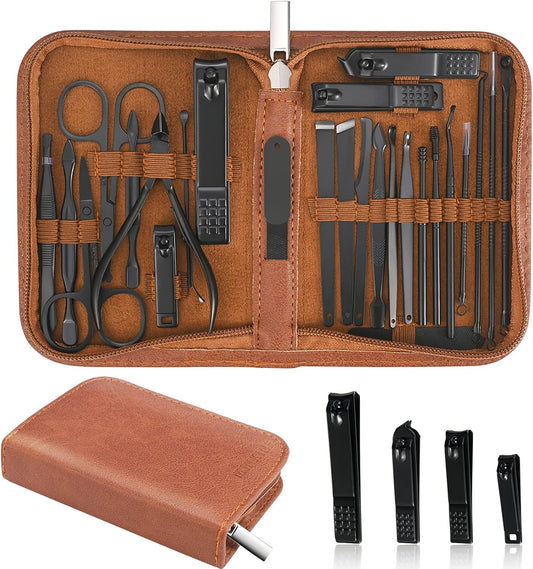 Manicure Set Professional Nail Clipper Kit-26 Pieces Stainless Steel Manicure Kit,nail Care Tools