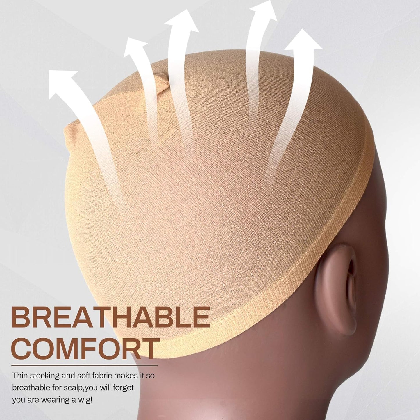 20 Pack Wig Caps for Women, Ultra-Thin Stretch Nylon Stocking Cap for Lace Front Wigs, Breathable Mesh Wig Liner for Cosplay, Ballet, Daily Use