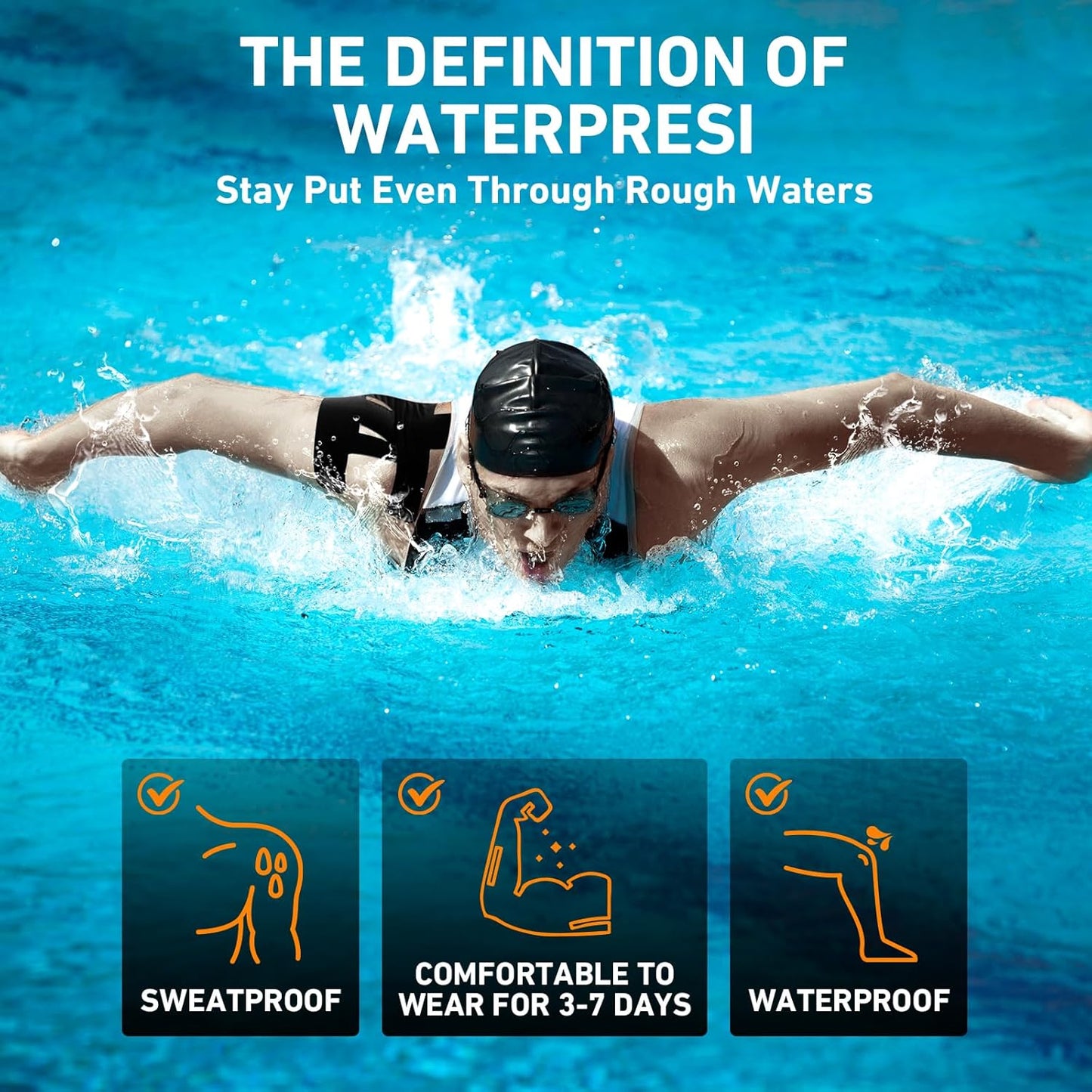 Kinesiology Tape for Shoulder Precut, 10 PCS Shoulder Tape for Pain Relief, Sports Tape for Pain Support and Muscle Sports