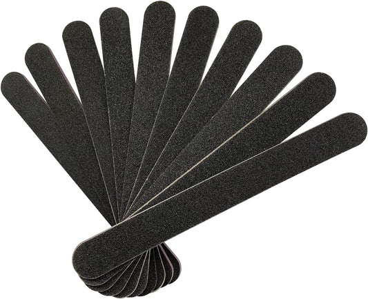 10 PCS Nail File  Professional Double Sided 100/180 Grit Nail Files Emery Board