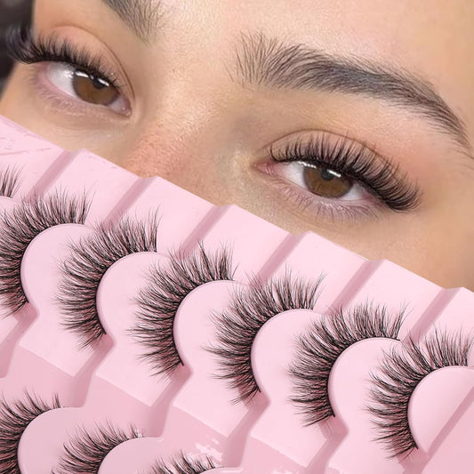 Natural  Eyelashes Wispy Lashes Natural Look False Eyelashes Natural Flared Eyelashes False Eye