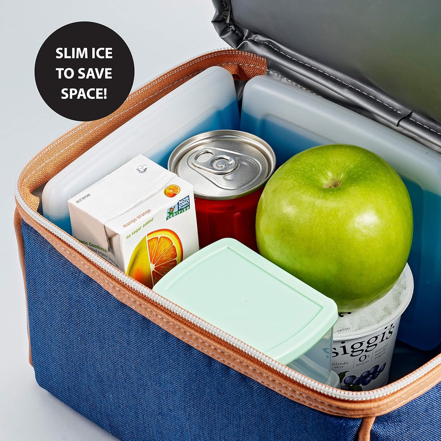 Reusable & Long-Lasting Slim Ice Packs, Cold Packs for Lunch Boxes, Ice Packs for Lunch Bags