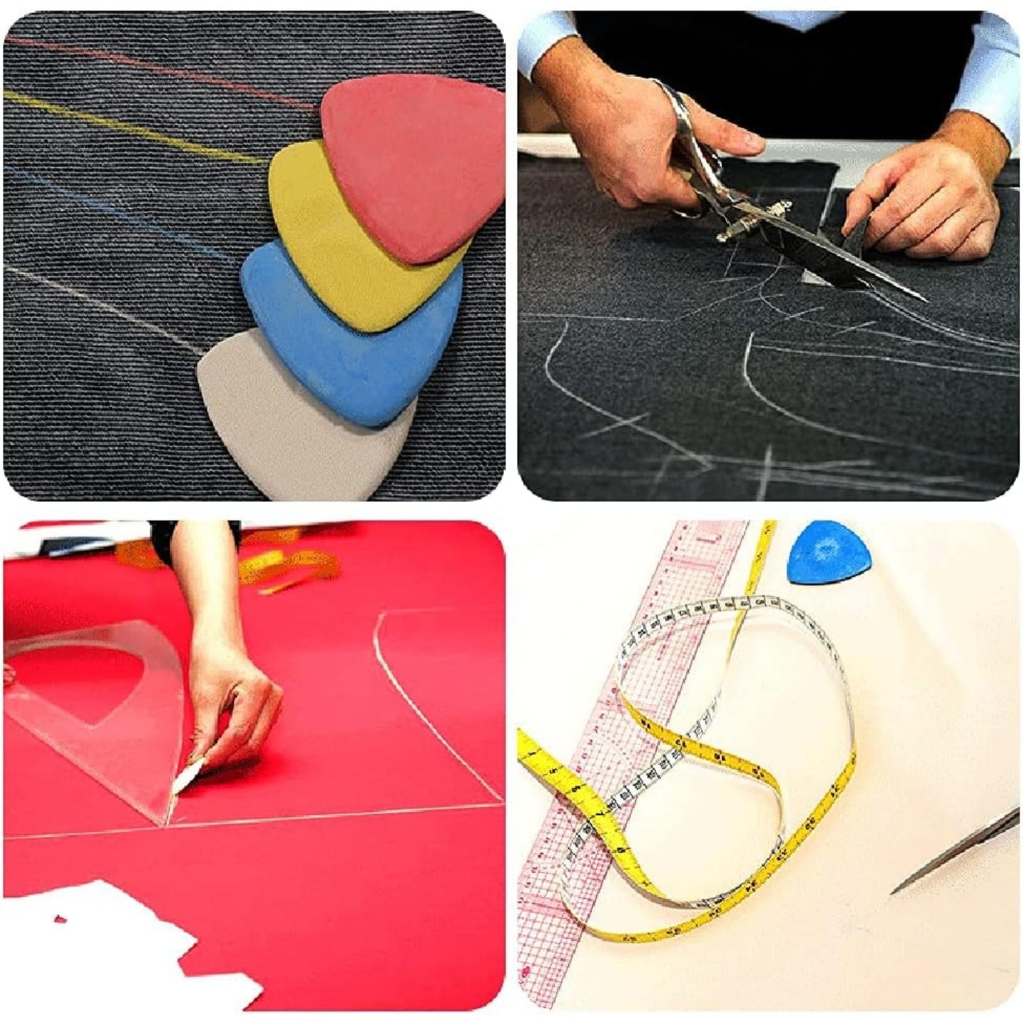 Triangle Tailors Chalk,Sewing Fabric Chalk and Fabric Markers for Quilting,Sewing Supplies Accessories (10Pcs)