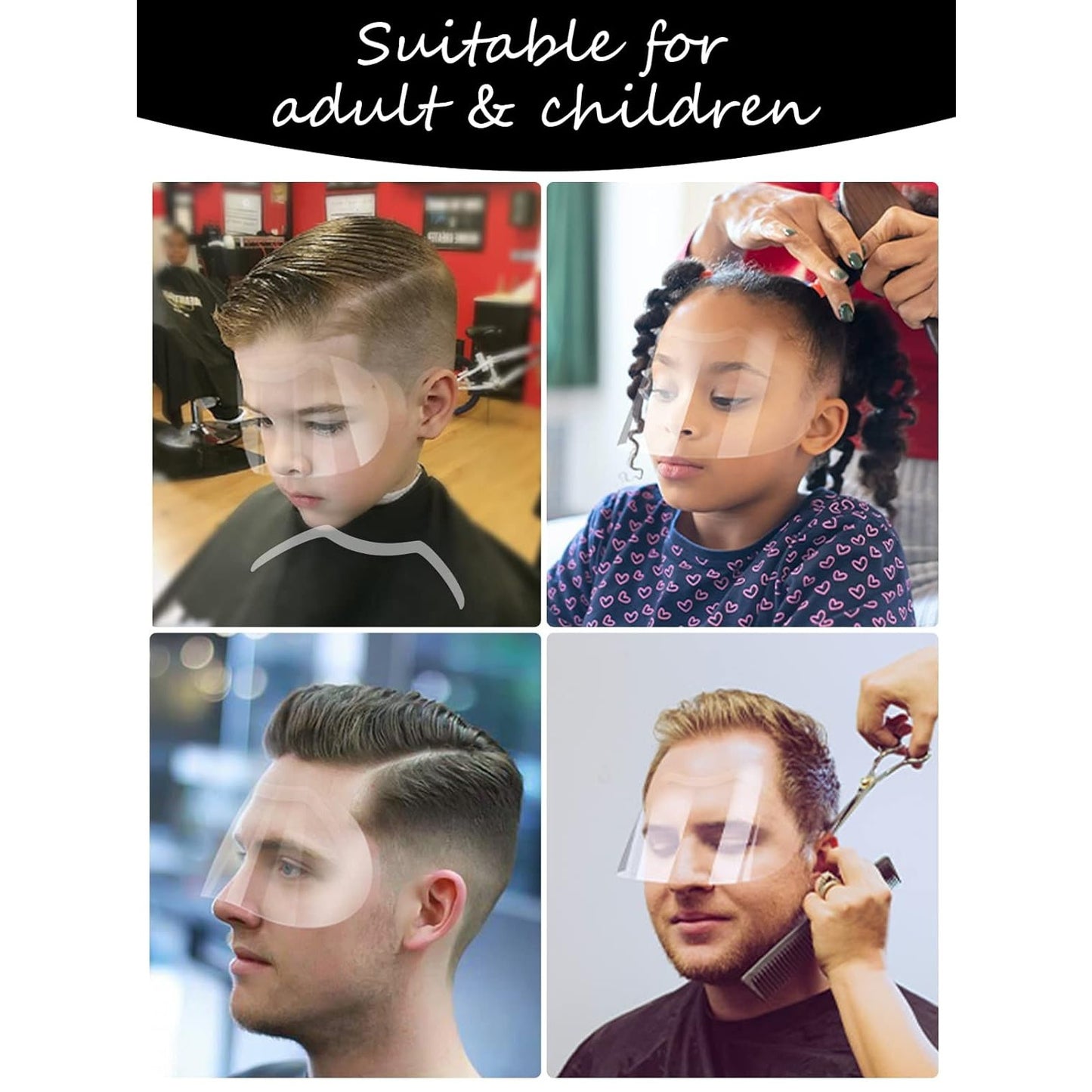 100 PCS Microblading Makeup Shower Face Shields Visors, Disposable Face Shields Masks